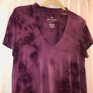 Purple Soft and Sexy Choker Shirt